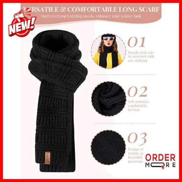 Fleece Lined Pom Pom Beanie Scarf Touchscreen Gloves Winter Set